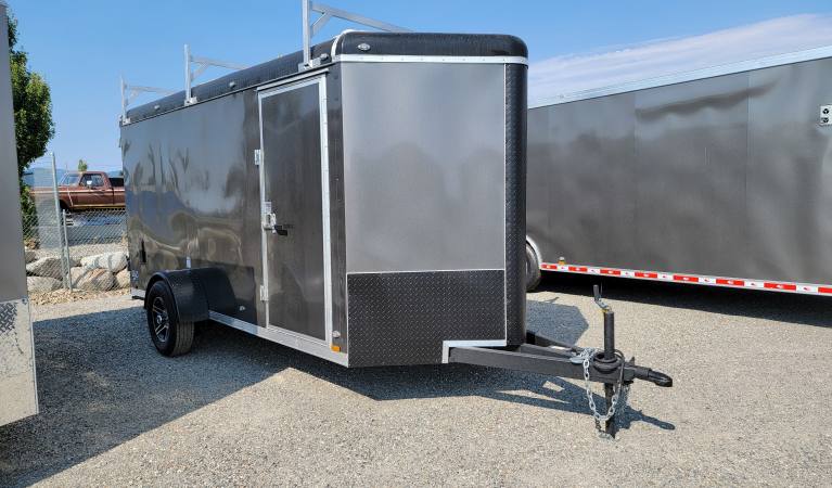 6 x 14 Continental Cargo Elite with Rear Barn Doors (Charcoal)