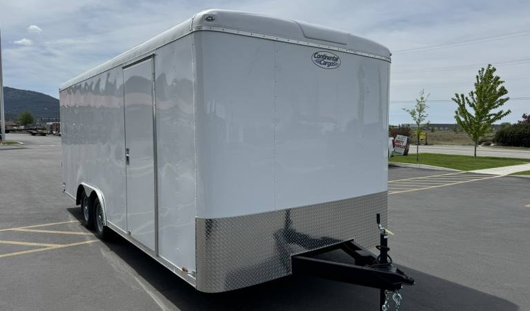 8.5 x 20 Tailwind with Ramp Door and Extra Height, 7K GVWR (White)