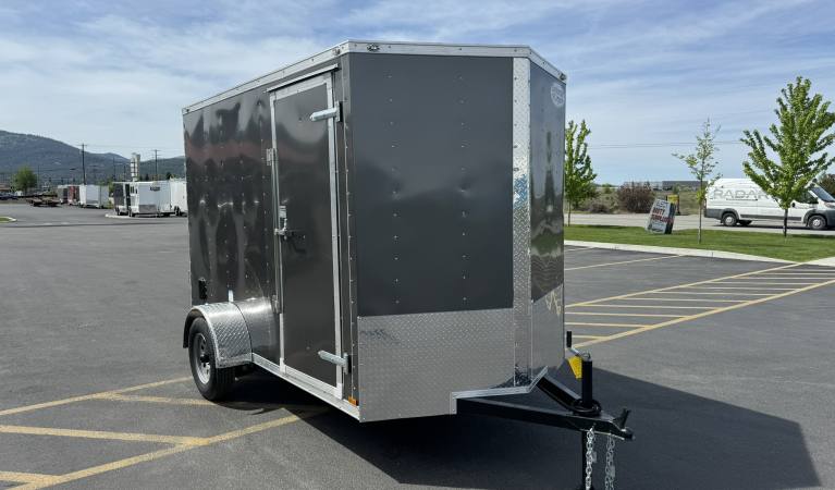 6 x 10 V-Series with Wedge, Ramp Door and 6″ Extra Height (Charcoal)