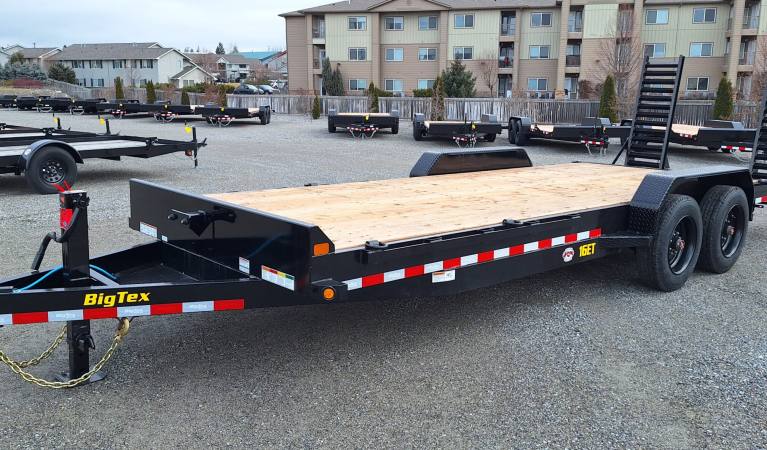 7 x 19′ with 3′ Dove Tail Big Tex with Flip Up Ramps, 16K