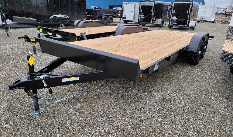 7 x 20 Fox Equipment Trailer with Full Paint, Screwed Down Deck, 10K